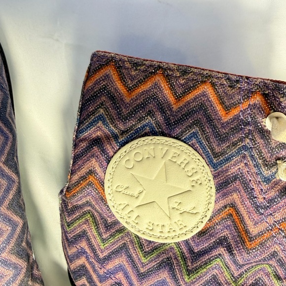 Converse Sz 10 Missoni Purple Metallic High-Tops - Picture 2 of 6